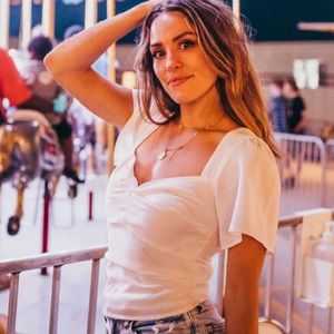 White Abercrombie Blouse xs